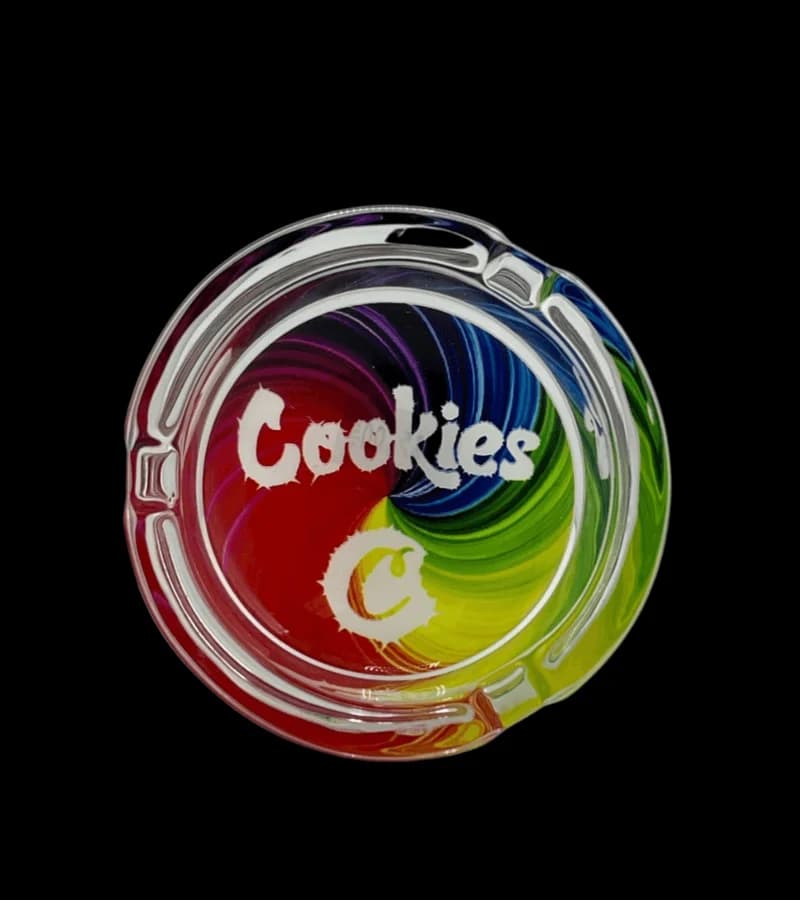 Rainbow Swirl Glass Ashtray